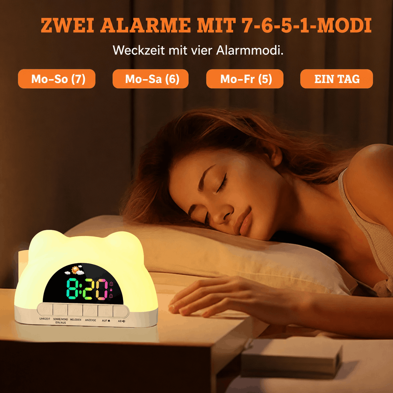 SleepBuddy – Kinderwecker mit Schlaftrainer & Nachtlicht