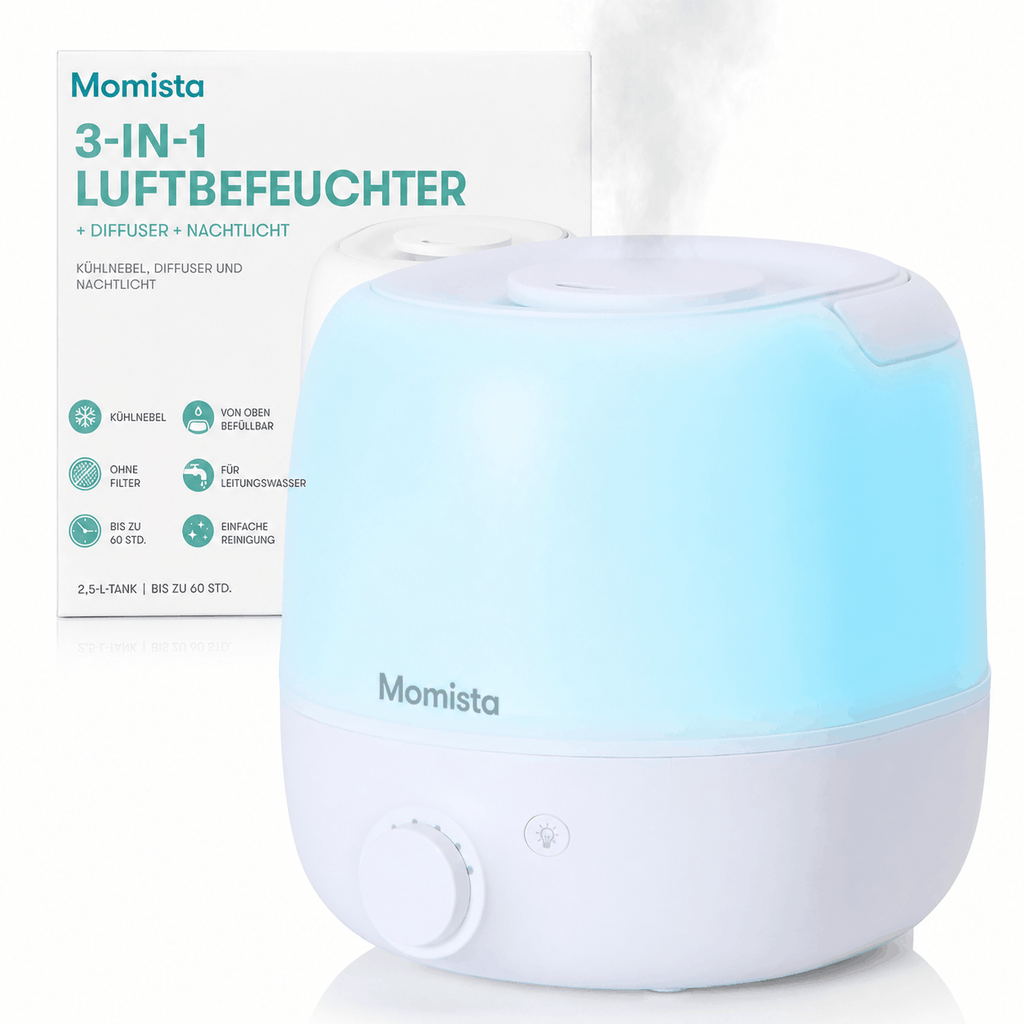 AirCalm – Luftbefeuchter mit Nachtlicht & Aroma-Diffuser