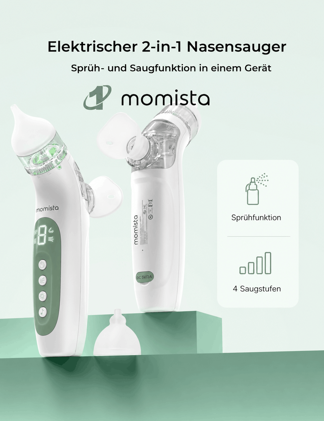 NoseCare – Elektrischer Nasensauger für Babys mit Sprühfunktion