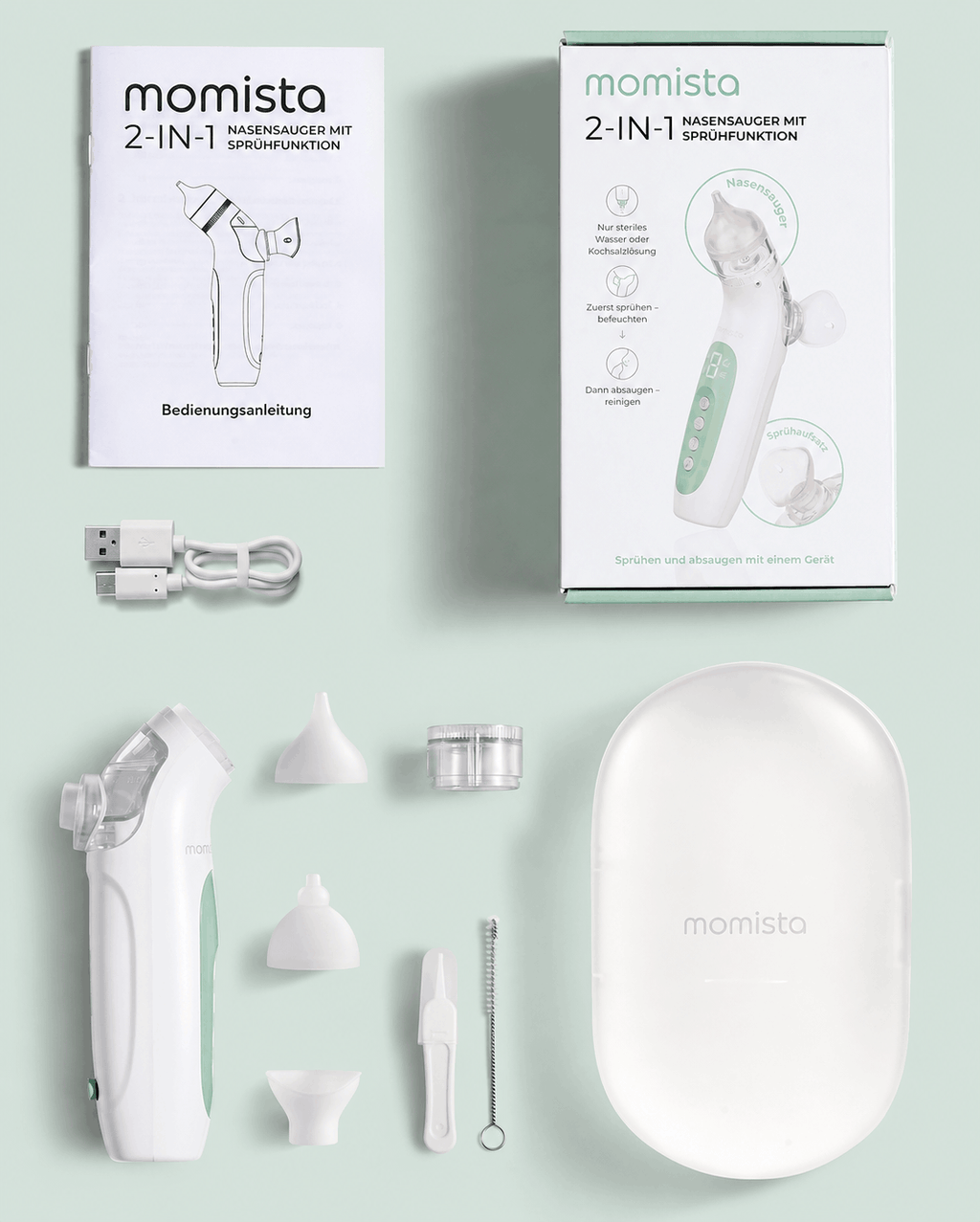 NoseCare – Elektrischer Nasensauger für Babys mit Sprühfunktion