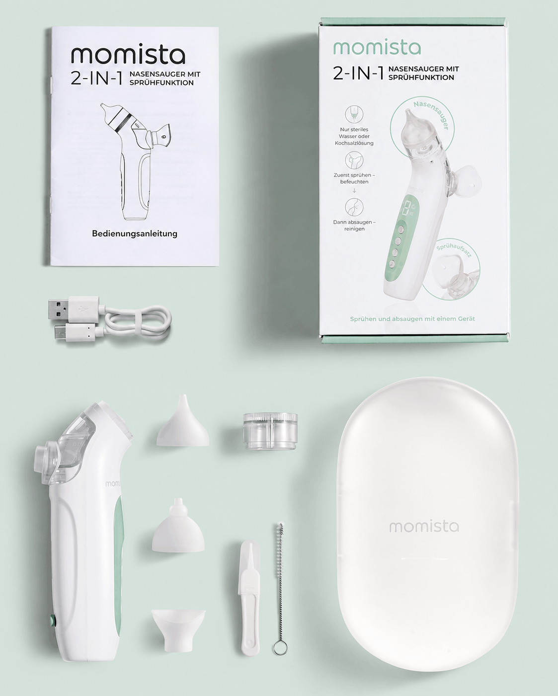 NoseCare – Elektrischer Nasensauger für Babys mit Sprühfunktion