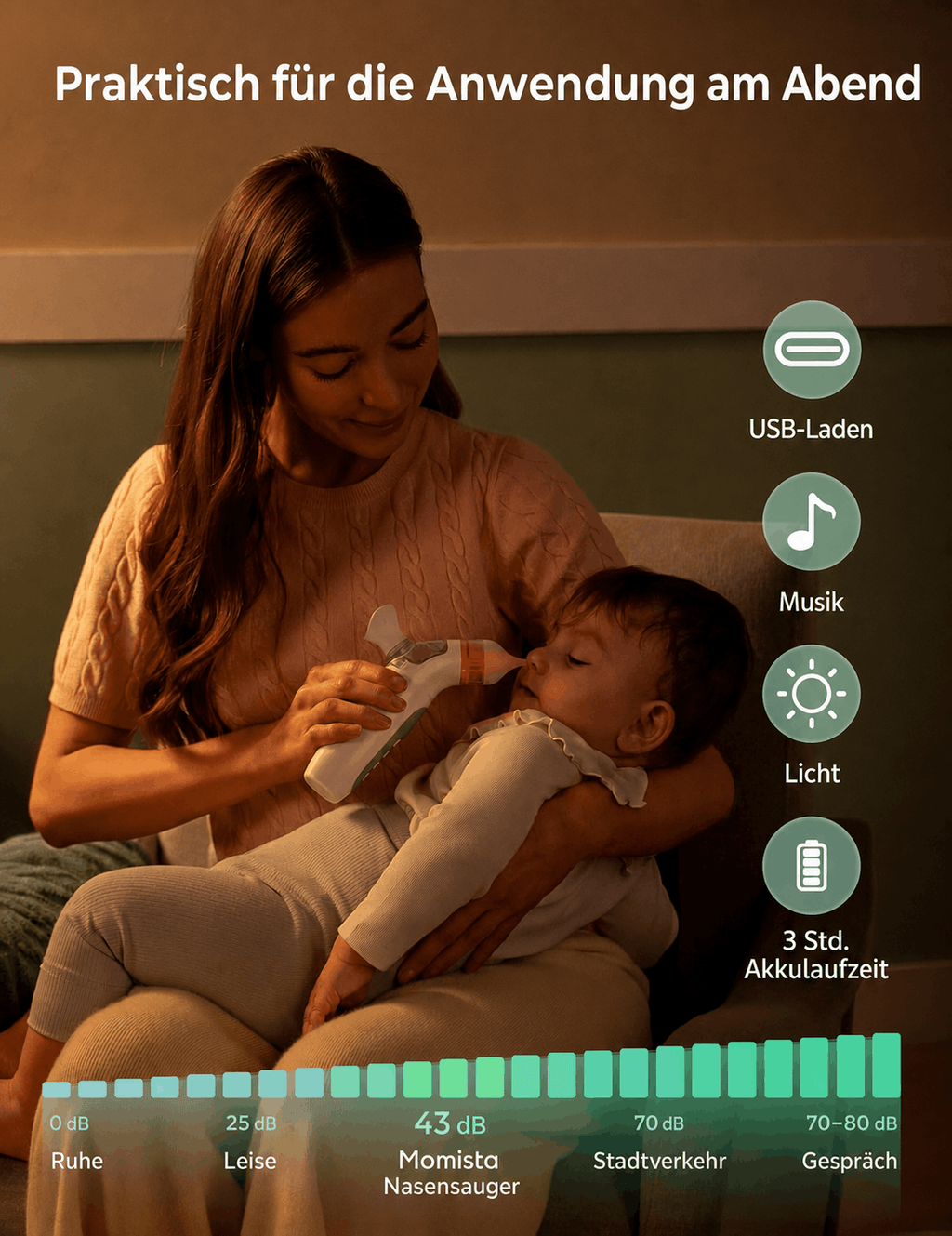 NoseCare – Elektrischer Nasensauger für Babys mit Sprühfunktion