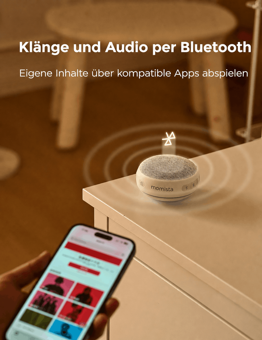 DreamGo – Mobile Einschlafhilfe mit White Noise & Nachtlicht