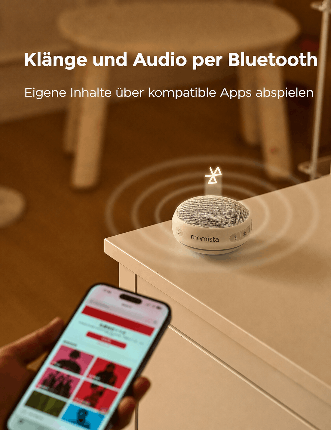 DreamGo – Mobile Einschlafhilfe mit White Noise & Nachtlicht
