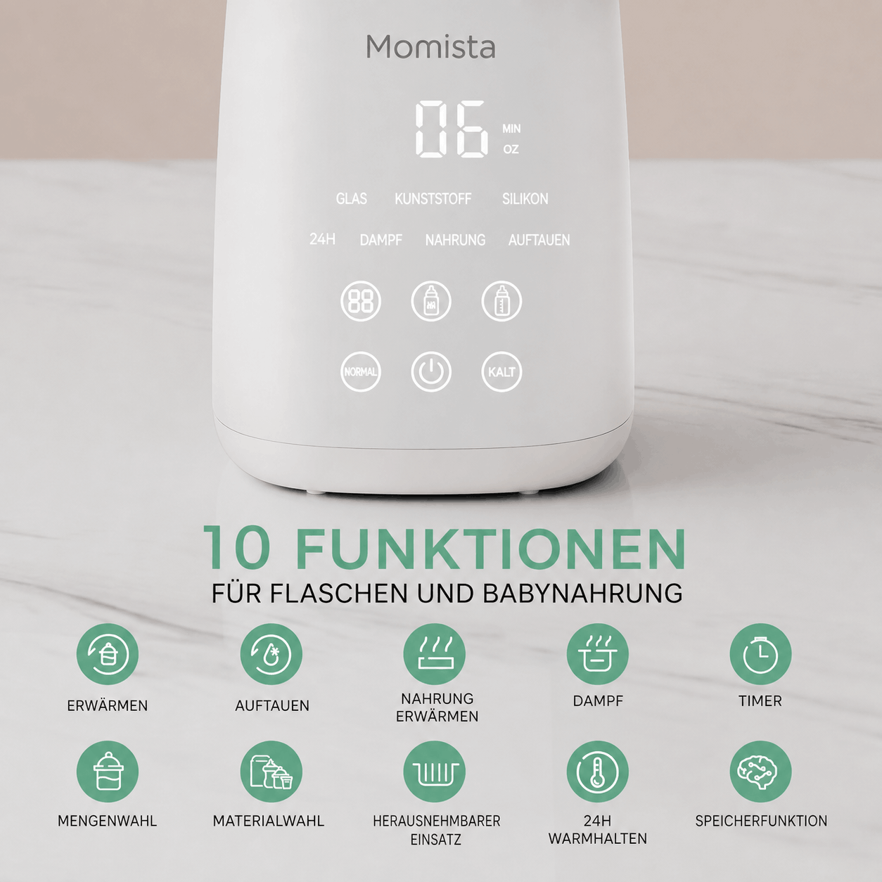 WarmFlow – Elektrischer Flaschenwärmer 10-in-1