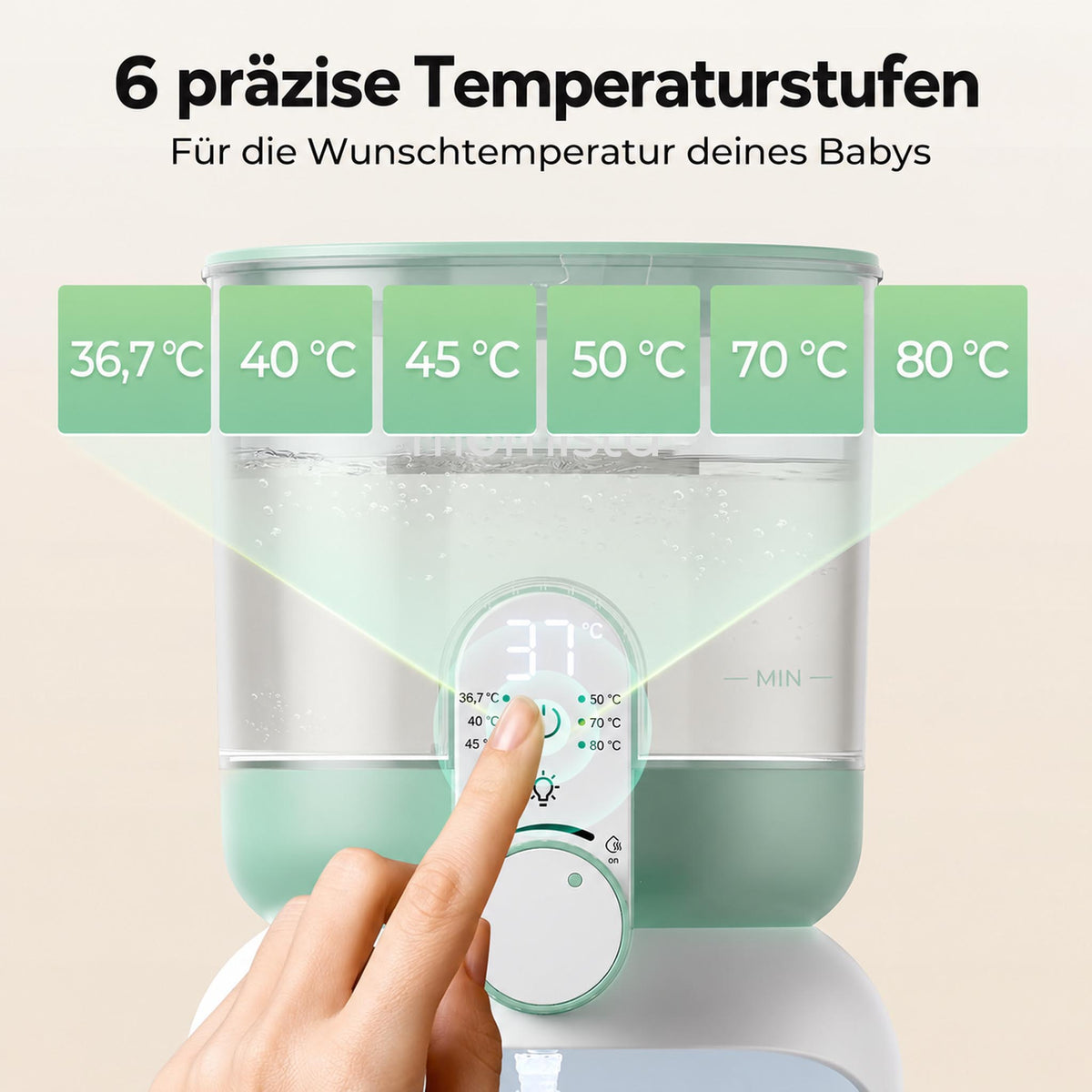 AquaReady – Wasserwärmer für Babynahrung mit Temperaturwahl