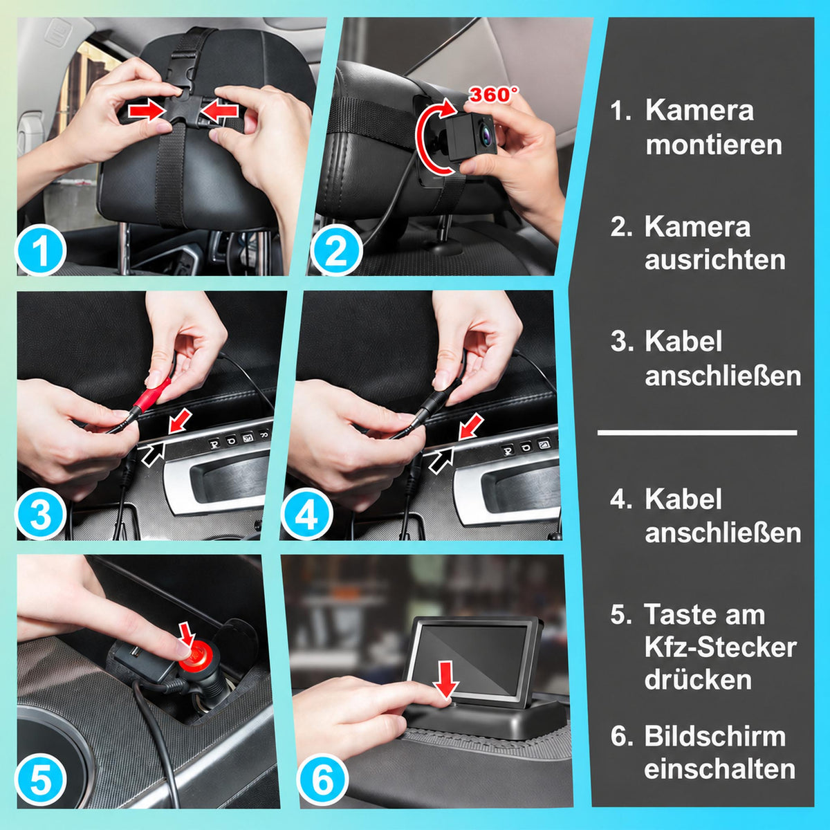BabyView Drive – Baby-Autokamera mit 4,3-Zoll-Monitor