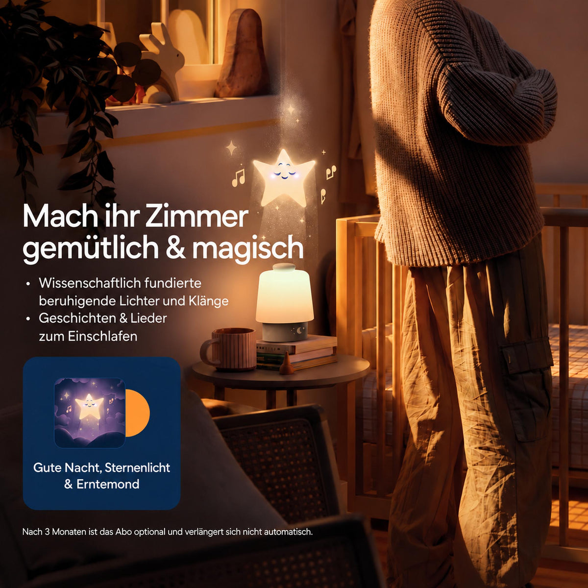 DreamGlow – White Noise Gerät mit Nachtlicht & App
