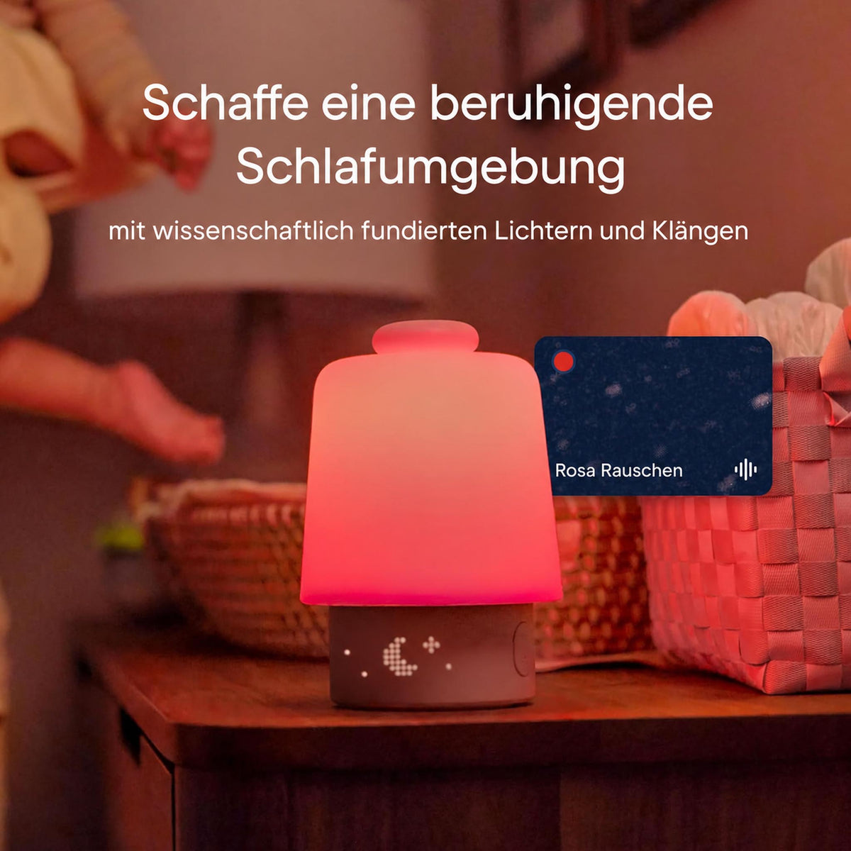 DreamGlow – White Noise Gerät mit Nachtlicht & App