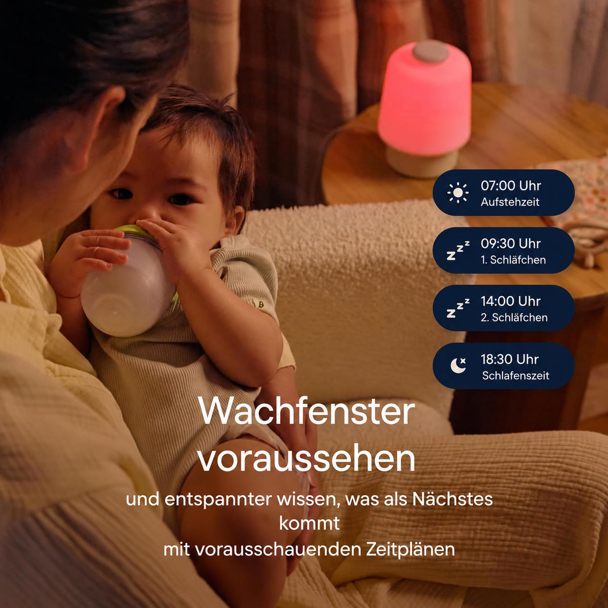 DreamGlow – White Noise Gerät mit Nachtlicht & App