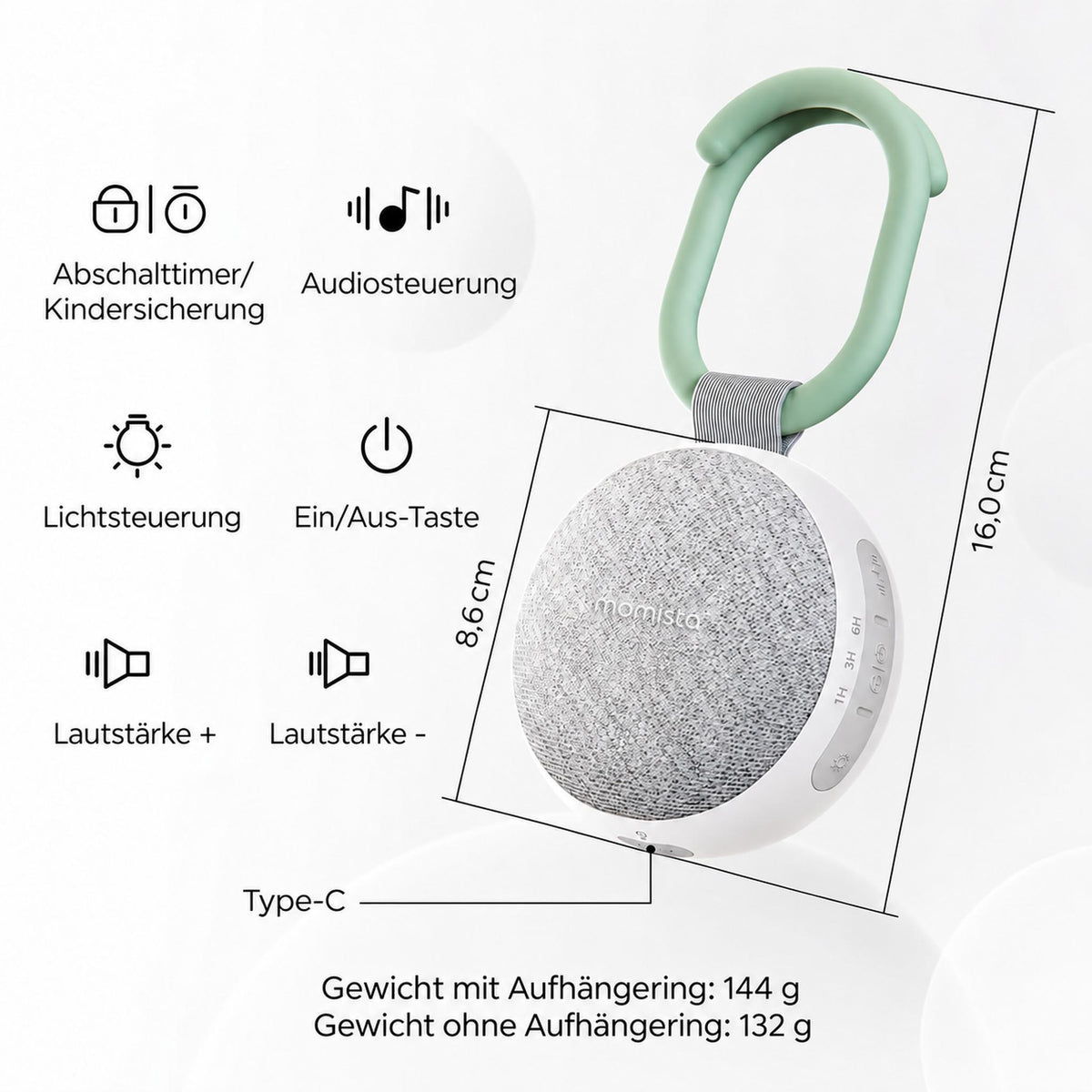 DreamGo – Mobile Einschlafhilfe mit White Noise & Nachtlicht