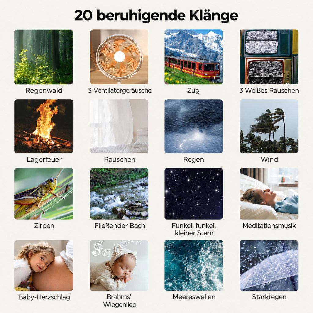 DreamGo – Mobile Einschlafhilfe mit White Noise & Nachtlicht