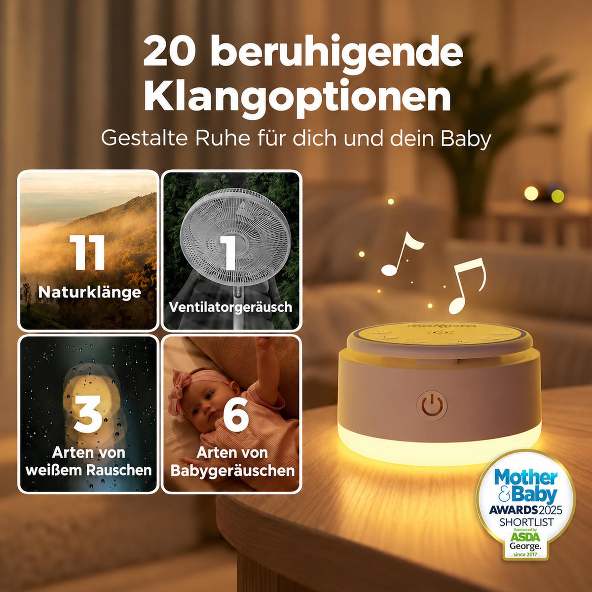 DreamMini – Tragbares White Noise Gerät für Babys