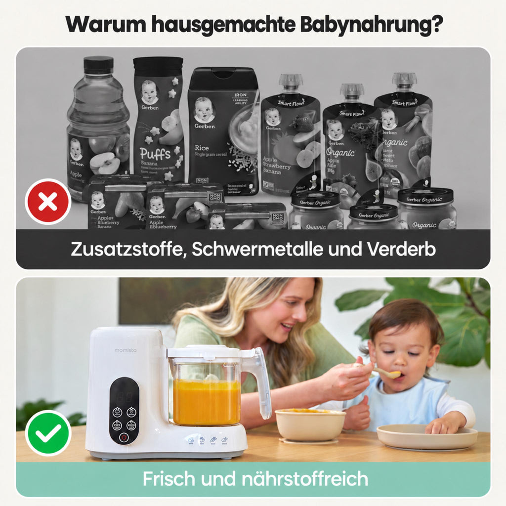 FoodEase – Babynahrungszubereiter mit Dampfgarer & Mixer