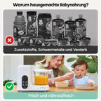 FoodEase – Babynahrungszubereiter mit Dampfgarer & Mixer