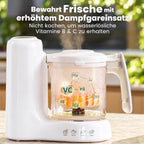 FoodEase – Babynahrungszubereiter mit Dampfgarer & Mixer