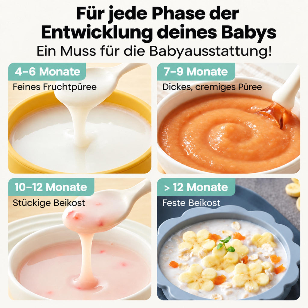 FoodEase – Babynahrungszubereiter mit Dampfgarer & Mixer