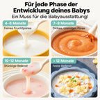 FoodEase – Babynahrungszubereiter mit Dampfgarer & Mixer