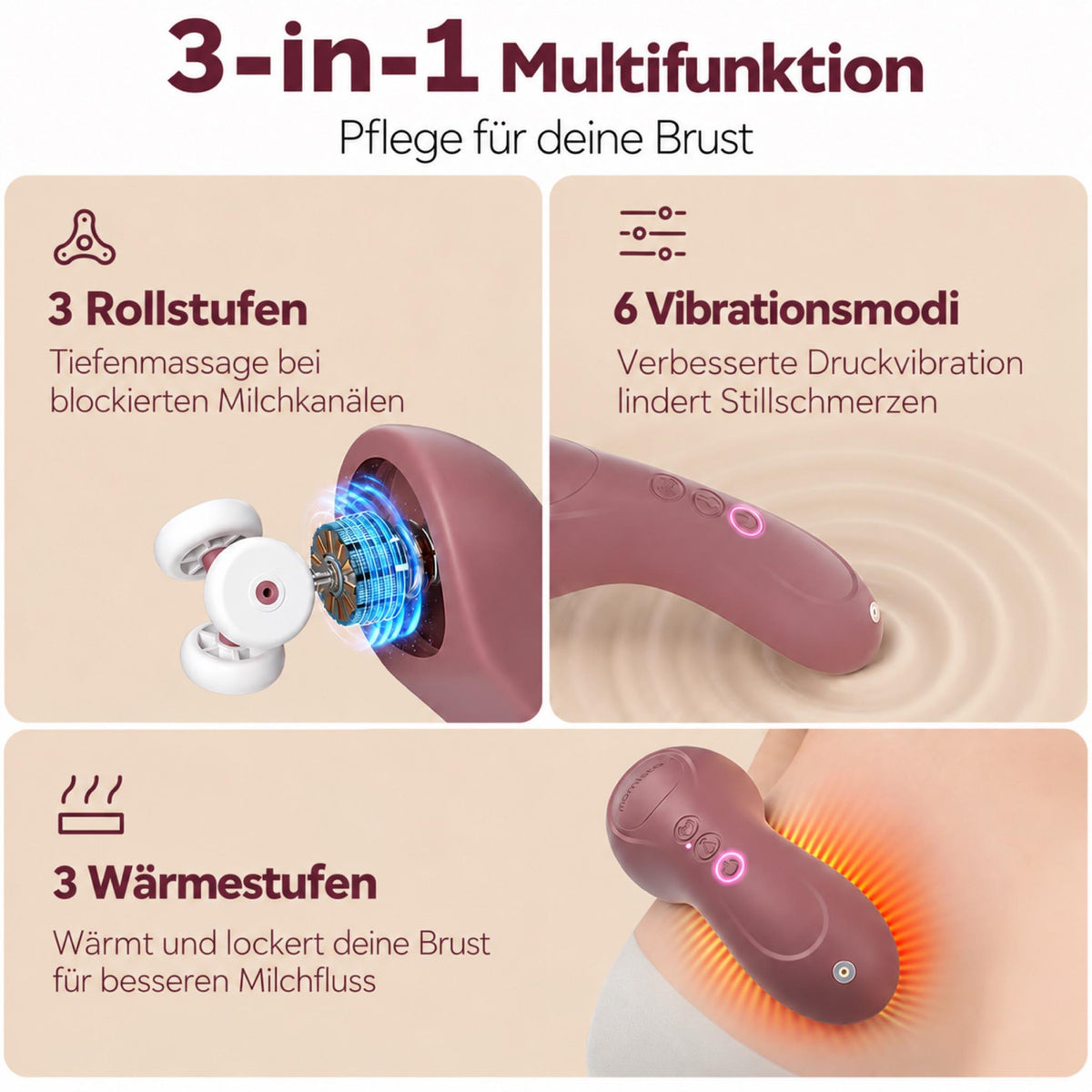 MamaRelief – Stillmassager mit Wärme & Vibration