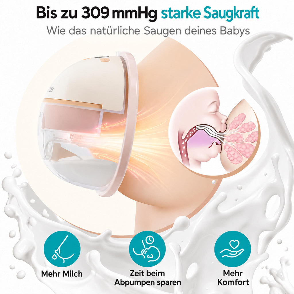 MilkFlow – Tragbare elektrische Milchpumpe im 2er-Set