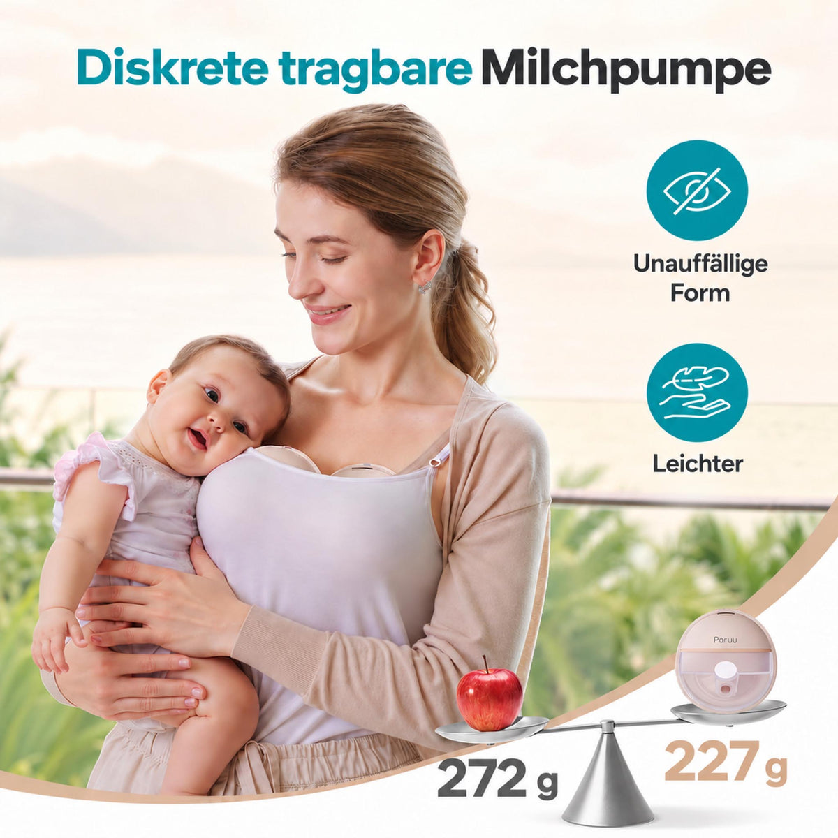 MilkFlow – Tragbare elektrische Milchpumpe im 2er-Set