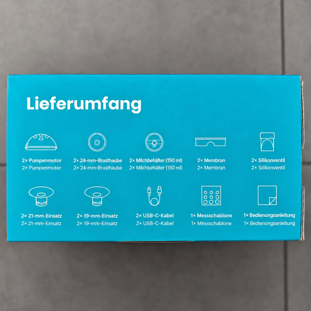 MilkFlow – Tragbare elektrische Milchpumpe im 2er-Set