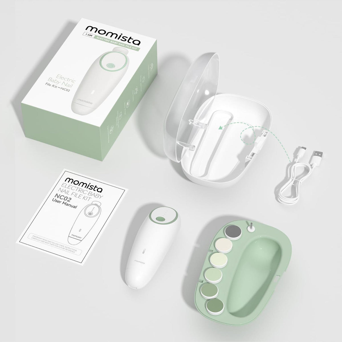 NailCare – Elektrische Baby-Nagelfeile mit LED-Licht