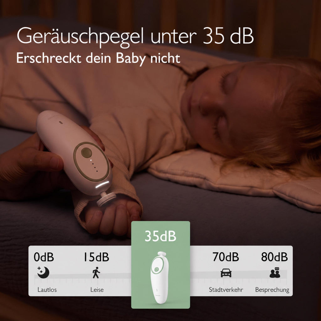 NailCare – Elektrische Baby-Nagelfeile mit LED-Licht