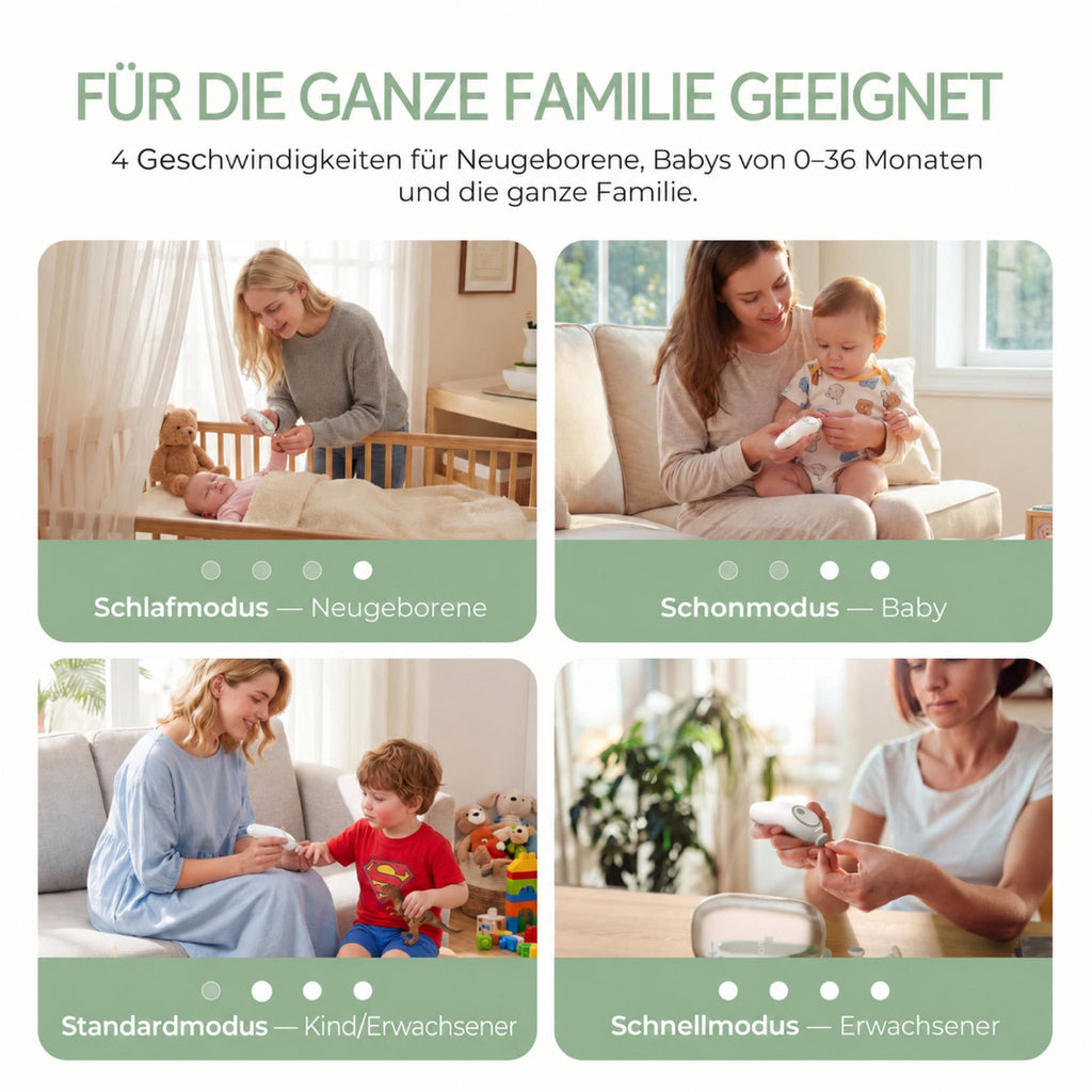 NailCare – Elektrische Baby-Nagelfeile mit LED-Licht