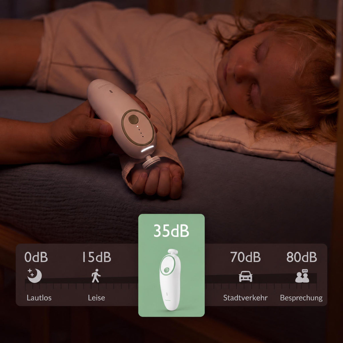 NailCare – Elektrische Baby-Nagelfeile mit LED-Licht
