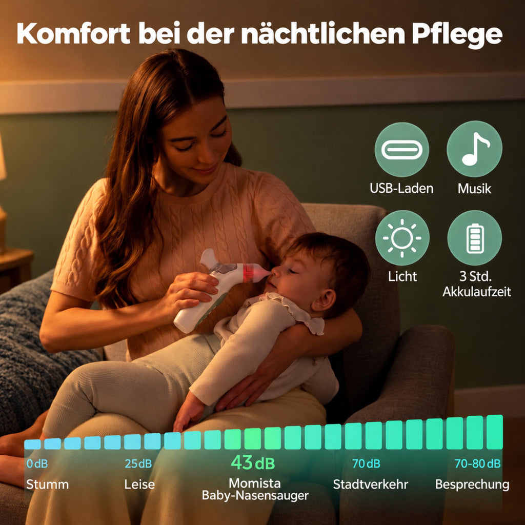 NoseCare – Elektrischer Nasensauger für Babys mit Sprühfunktion