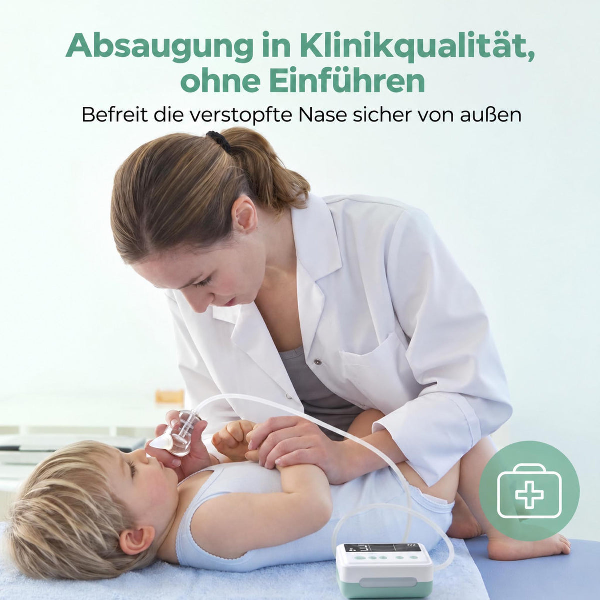 NoseCare Pro+ Elektrischer Nasensauger mit 9 Saugstufen
