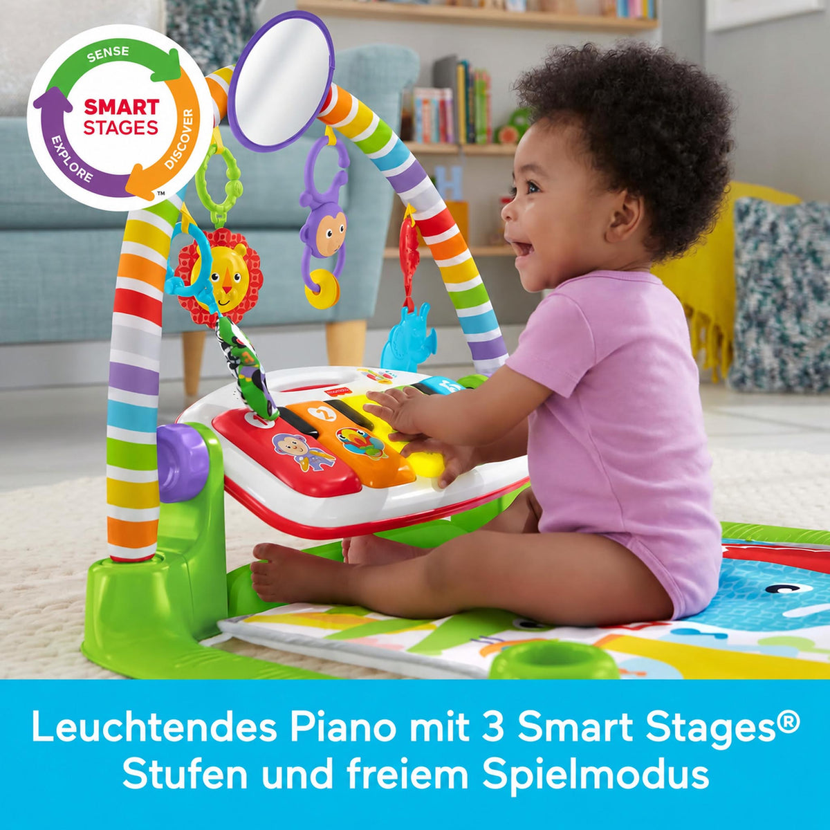 PlayBeat – Baby Spielmatte mit Spielbogen & Musik-Piano