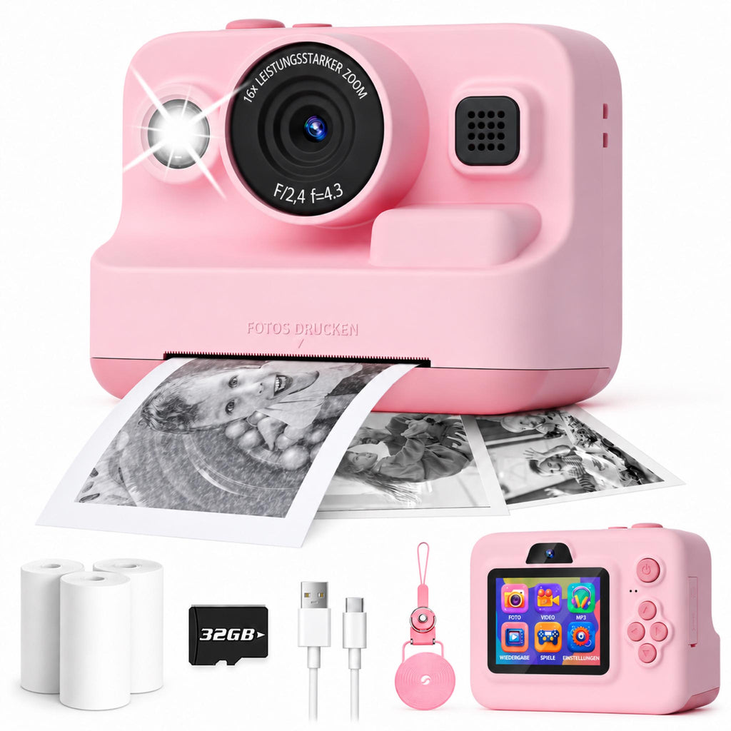 PrintCam – Kinderkamera mit Sofortdruck & Fotofunktion