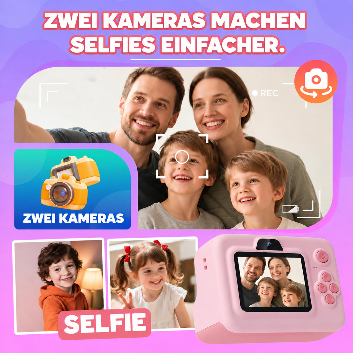 PrintCam – Kinderkamera mit Sofortdruck & Fotofunktion