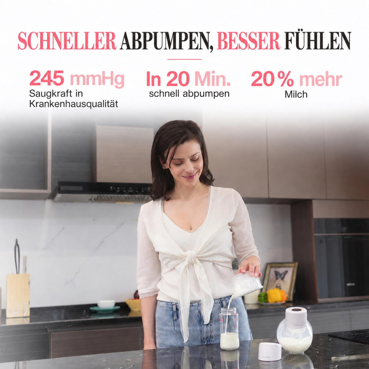 PumpEase – Tragbare elektrische Milchpumpe im 2er-Set