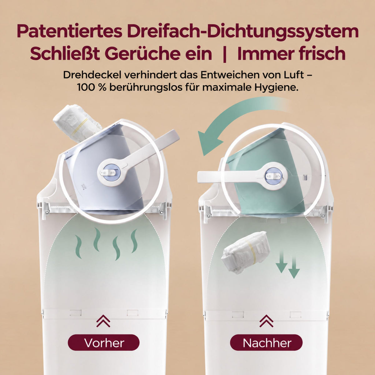 PureBin – Windeleimer mit Geruchsverschluss