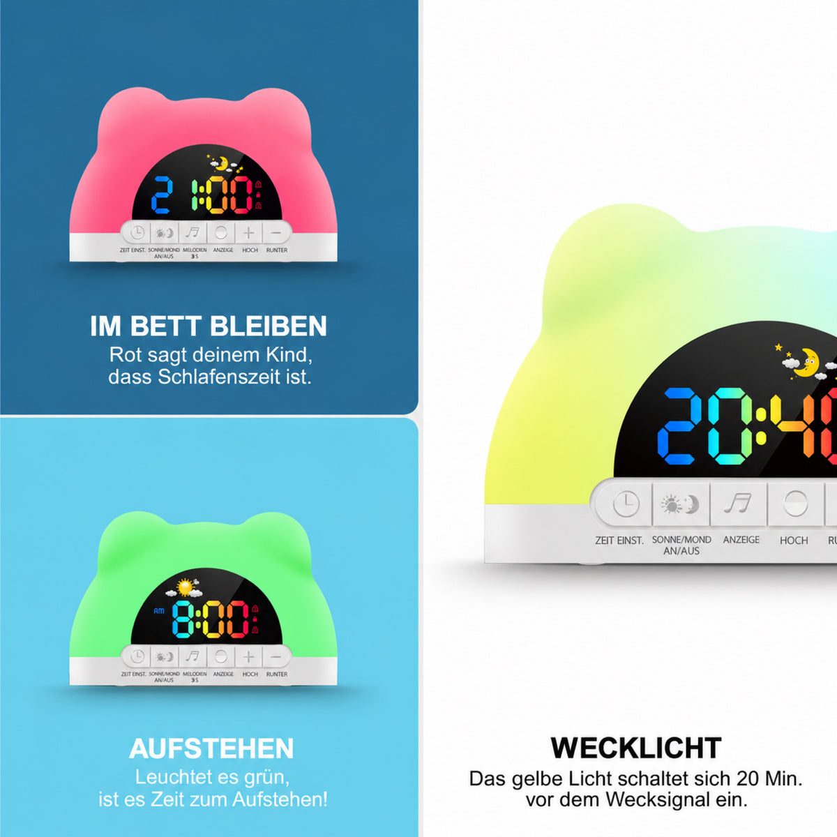 SleepBuddy – Kinderwecker mit Schlaftrainer & Nachtlicht