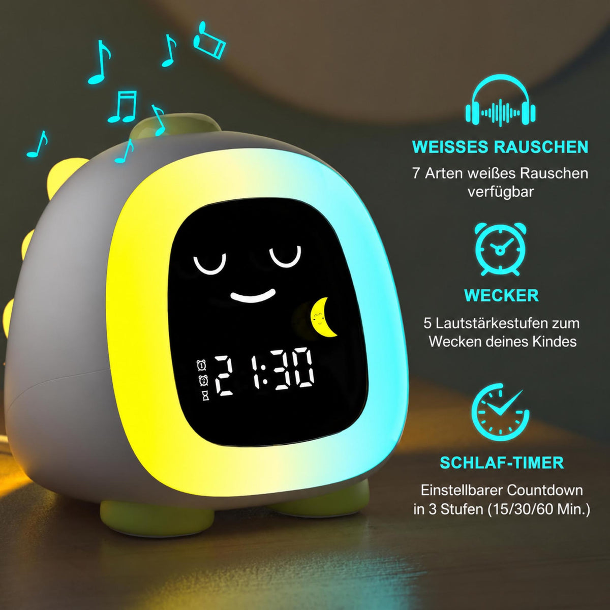 SleepPal – Schlaftrainer für Kinder mit Nachtlicht & Wecker
