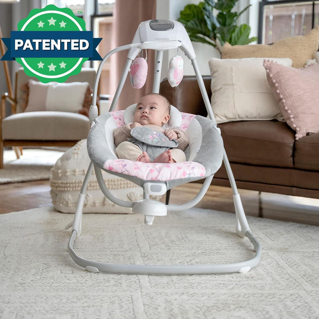 SwingEase – Elektrische Babywippe mit 6 Schaukelstufen