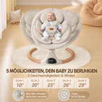 SwingGo – Elektrische Babywippe mit Bluetooth & 5 Schaukelstufen