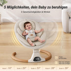 SwingGo – Elektrische Babywippe mit Bluetooth & 5 Schaukelstufen