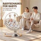 SwingGo – Elektrische Babywippe mit Bluetooth & 5 Schaukelstufen