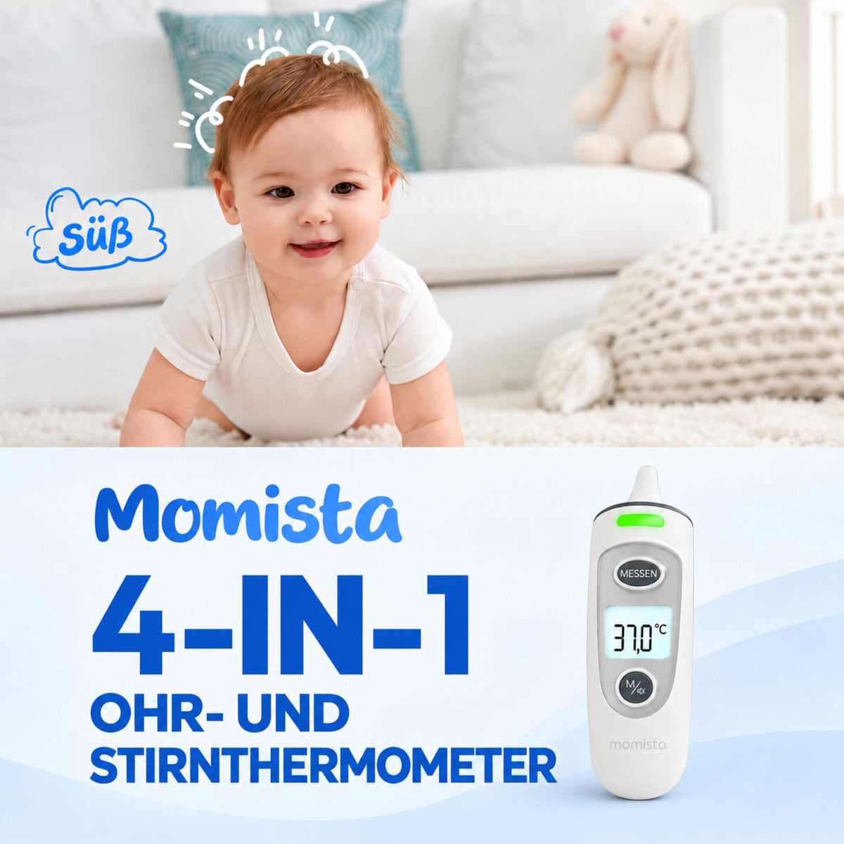 TempCare – Digitales Ohrthermometer für Babys & Kinder